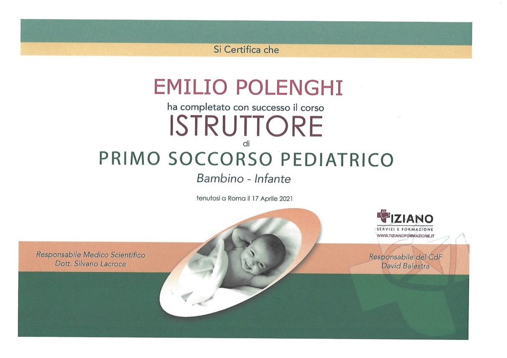 Istruttore Primo soccorso pediatrico