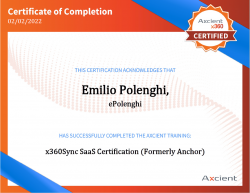 X360Sync SaaS Certification
