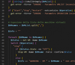 Accensione/spegnimento VM Hyper-V