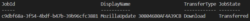 Output del cmdle Get-BitsTransfer.