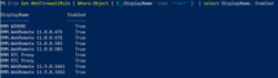 Powershell - Lista delle regole del firewall.